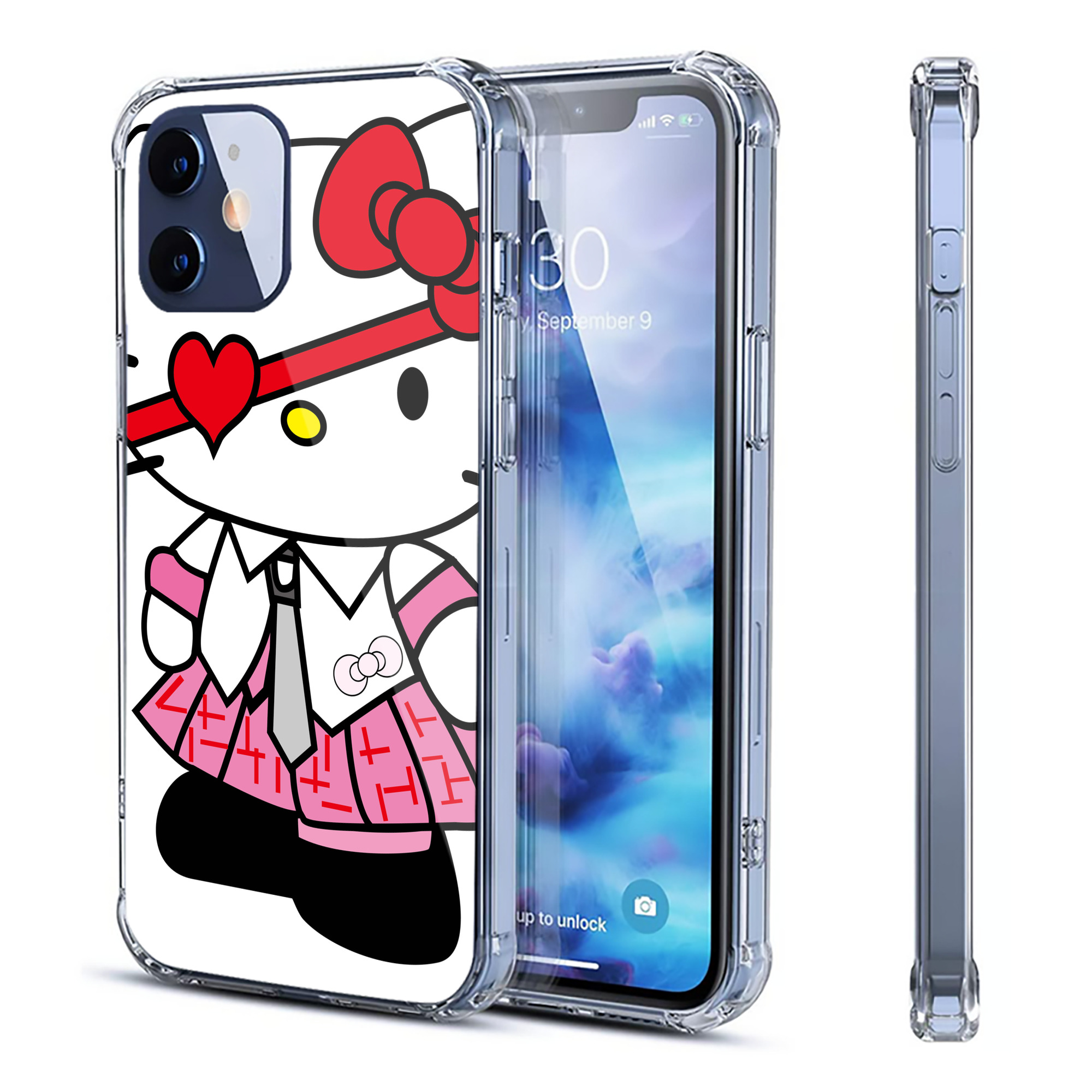 （画像用） Hello Kitty ハローキティ 【iPhone 12シリーズ対応】透明スマホケース（クリアソフトケース）